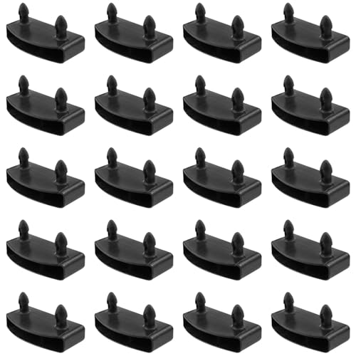 20PCS Black Plastic Bed Slat End Caps for Stability & Protection