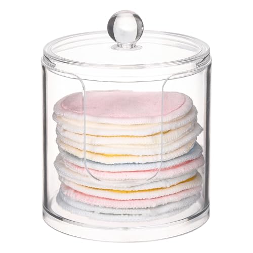 Clear Plastic Cotton Pad Holder & Dispenser - Tbestmax Makeup Organizer