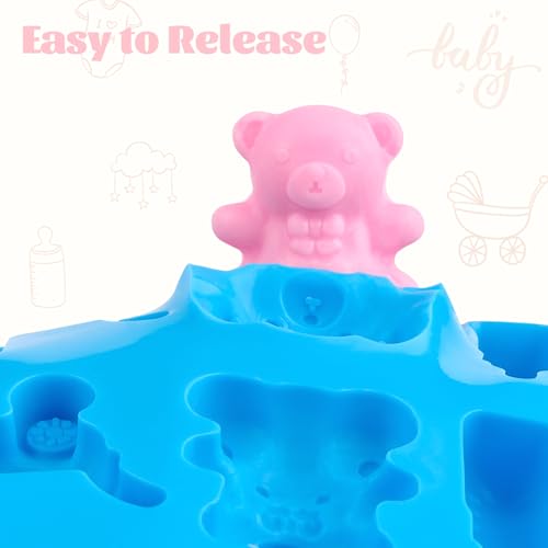 JOERSH Baby Shower Chocolate Molds Set of 2 - 60 Cavity Silicone