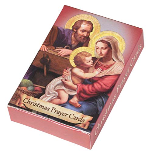 Christmas Prayer Cards Assortment - Nativity Scene Scripture & Prayers, 54 Pack