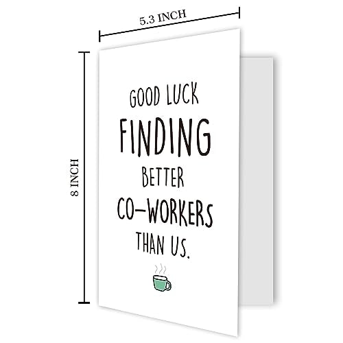 Funny Farewell Card for Coworkers - Good Luck Wishes