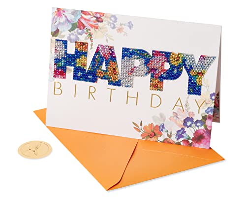 Papyrus Birthday Card - A Little Sparkle with Foil & Gems, 5x7 Inch
