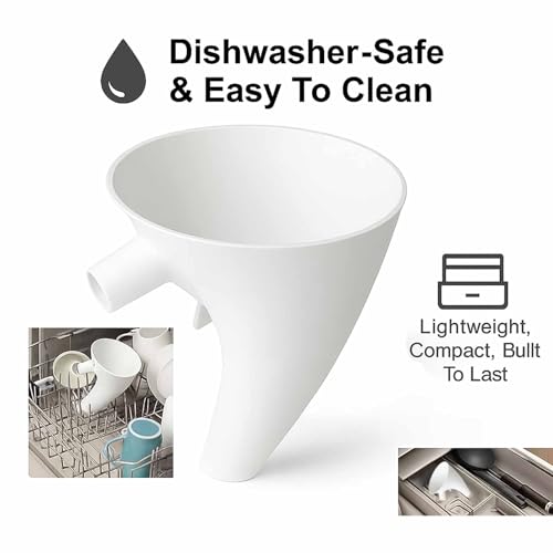 Flour Funnel Attachment for KitchenAid Tilt-Head Mixers - White