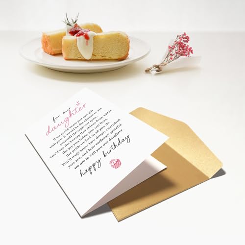 Heartfelt Birthday Card for Daughter from Mom and Dad - Sentimental Poem