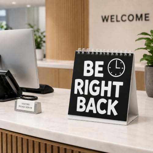 Funny Desk Sign with 33 Flip-Over Messages – Unique Office Cubicle Decor