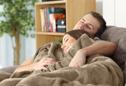 Utopia Bedding Twin Fleece Blanket, 60x80 Inch Plush Microfiber in Camel