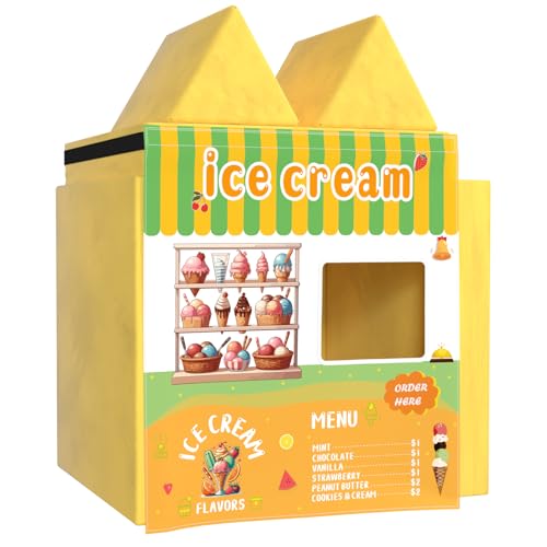 DLOREUK Ice Cream Store Play Panel for Kids Modular Foam Play Couch