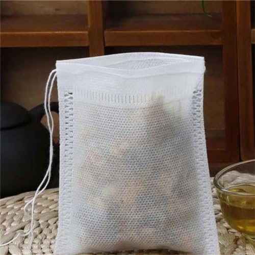 Disposable Tea Filter Bags - Natural Wood Pulp Infuser, Set of 50