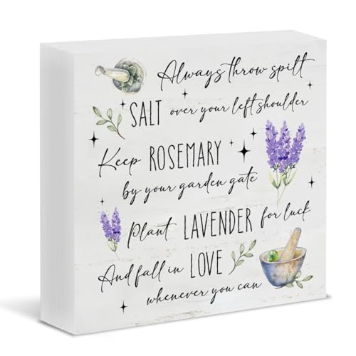 Practical Magic Halloween Wood Sign - Always Throw Salt (Sign 10)