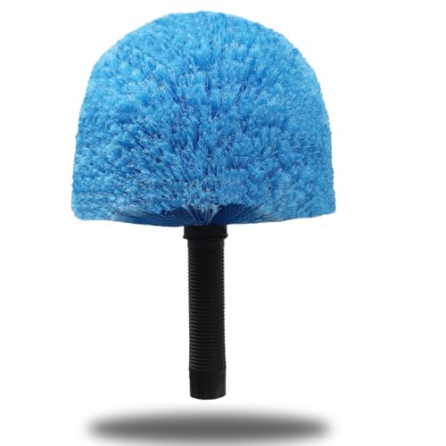 Blue Cobweb Duster Head - Threaded Spider Web Brush Attachment (Type 1)