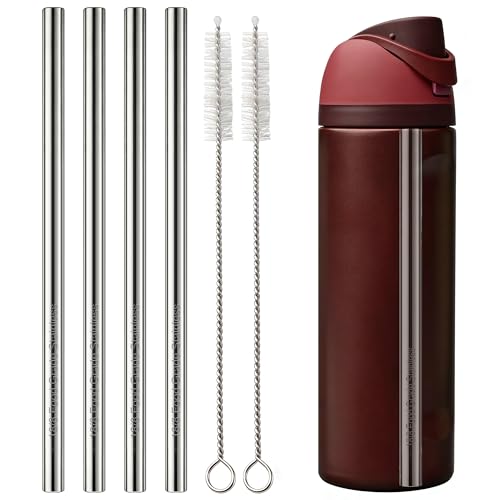 Mucostaw Metal Straw Replacement for Owala FreeSip 24 oz & 32 oz Bottles