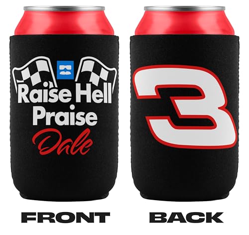 Raise Hell Praise Dale Neoprene Can Cooler - Retro Racing Drink Sleeve