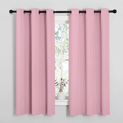 NICETOWN Blackout Curtains, Set of 2, 42 x 63-inch, Rouge Pink