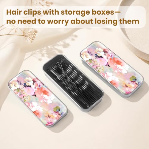 Dacovi Large Bobby Pins XXL 2.76 Inch with Storage Box - Black