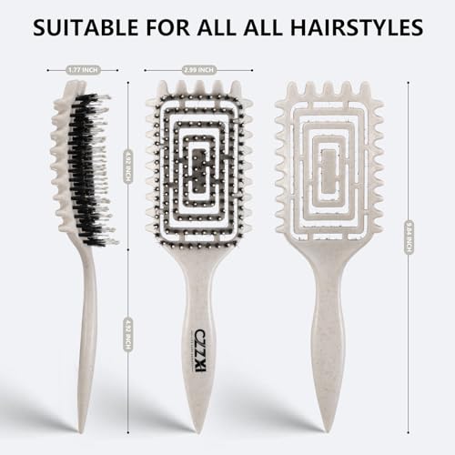 CZZXI Curly Hair Brush - Tangle-Free Defining Brush for Volume & Waves