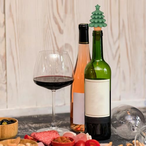 Christmas Tree Wine Stoppers - Reusable Festive Bottle Stoppers