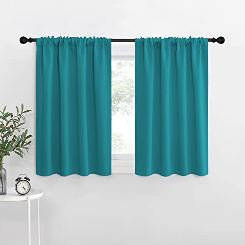 NICETOWN Blackout Curtains, Peacock Blue, 2 Panels, 29x30