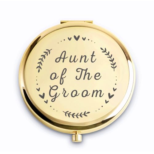 Aunt of the Groom Personalized Compact Mirror Engraved Gift