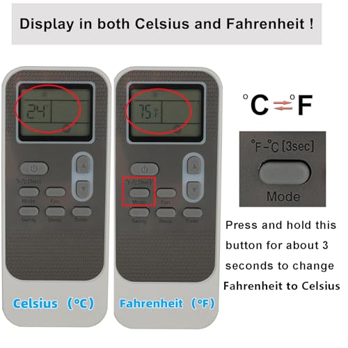 Replacement Remote Control for LG Portable Air Conditioners