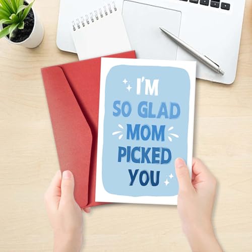 Heartfelt Father's Day Card for Stepdad with Red Envelope