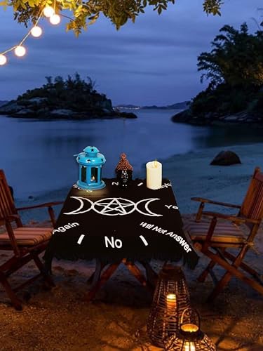 Wiccan Tarot Spread Altar Cloth - Small 100% Cotton, Silver Design