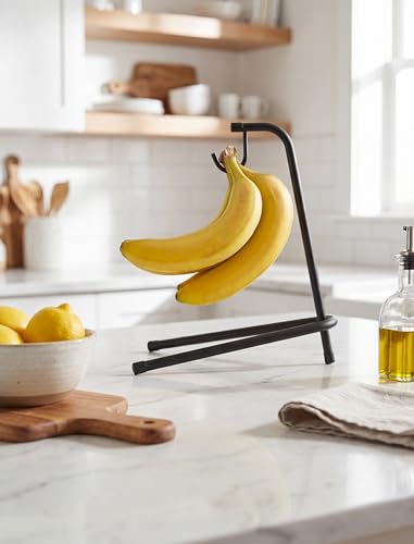 NiHome Metal Banana Holder Stand - Stable Kitchen Counter Fruit Hanger
