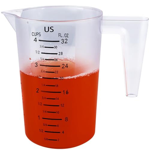 DOTINGHUX 4 Cup Measuring Pitcher, 32 Oz Durable Food-Grade Liquid Measure