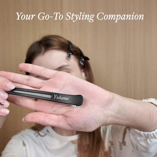 Yulume No Crease Hair Sectioning Clips 4 Pack, 4.4 Inch Duckbill Clips