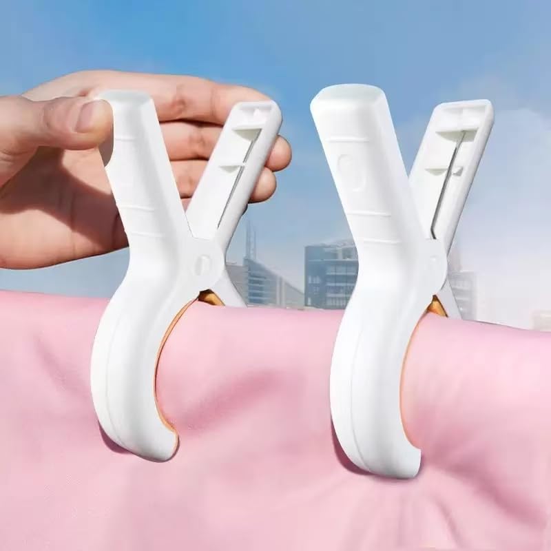 8 Pcs Beach Towel Clips for Sunbeds, Windproof Plastic Lounge Chair Pegs