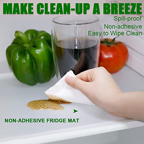 Cyrico Refrigerator Liners, 12" x 17.7" Washable Fridge Mats - 7 Pack Clear
