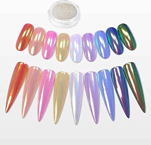 Bellecrey Laser Chrome Nail Powder Mirror Effect Pigment Art Dust Kit