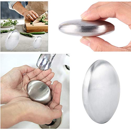 Haofy Stainless Steel Odor Remover Bar for Garlic, Onion, Fish Smell, Kitchen & Hand Use