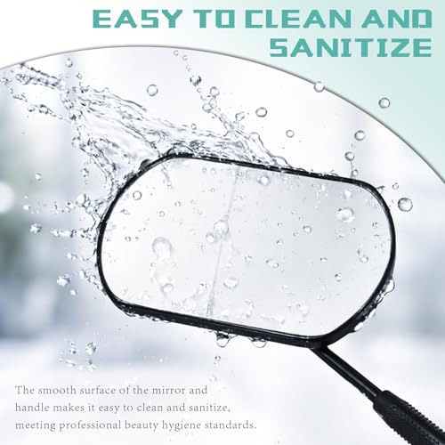 Stainless Steel Lash Extension Mirror Set - 2PCS Portable Eyelash Mirrors