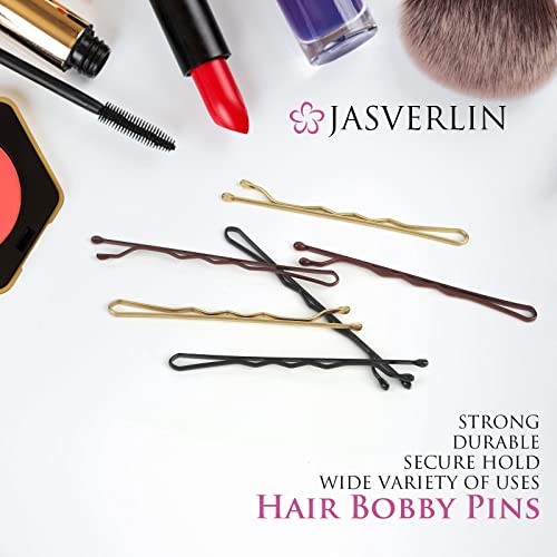 JASVERLIN Large Black Bobby Pins 2.4 Inch 100 Pcs Long Hair Pins