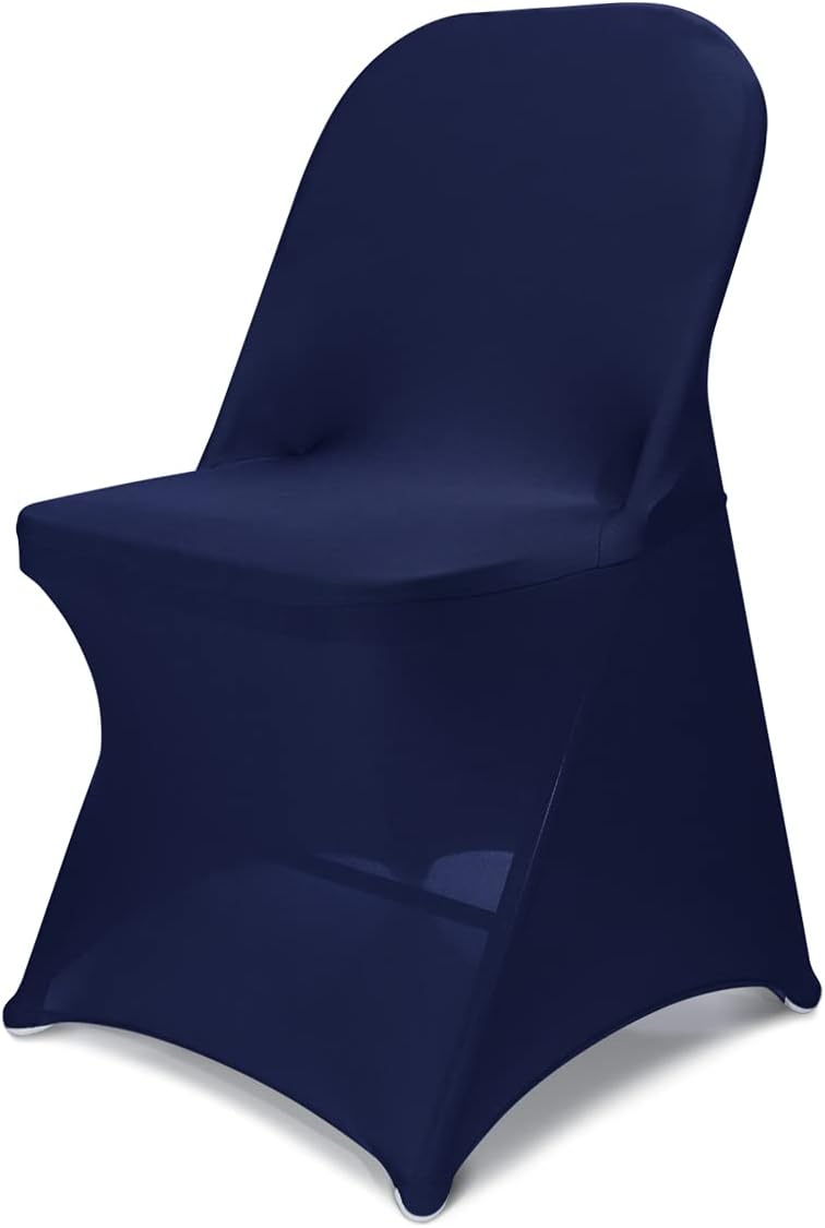 Babenest Spandex Folding Chair Covers - Upgraded Universal Stretch Washable Protector | Navy Blue (30)