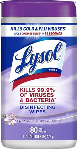 Lysol Disinfecting Wipes, Multi-Surface Cleaner, Morning Breeze, 80 Count