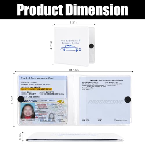 Pacific Mailer Car Registration & Insurance Card Holder - 2 Packs