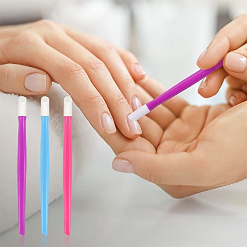 COOLOOK Rubber Nail Cuticle Pusher - 10 Pack Plastic Manicure Tools