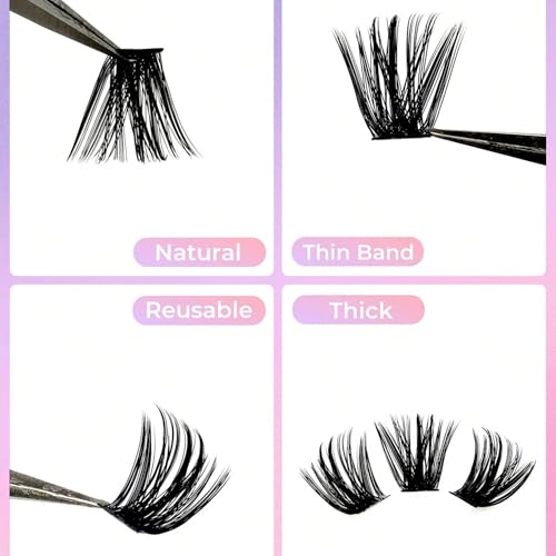 60D Lash Clusters D Curl Wispy Individual Eyelash Extensions Tray