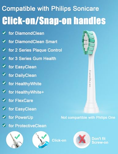 Toothbrush Replacement Heads for Philips Sonicare 10 Pack Refill White
