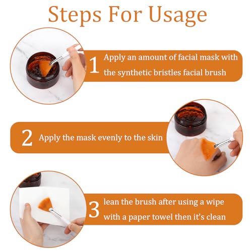 Giantree 4 Pcs Soft Facial Fan Mask Brushes - Makeup Applicator Tool Set