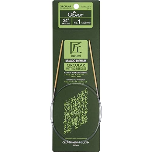 Clover Takumi Bamboo Circular Knitting Needles - US 3 (3.25mm), 24-Inch