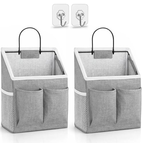 Kanrichu 2-Pack Wall Hanging Storage Baskets for Organizing
