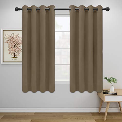 Easy-Going Thermal Blackout Curtains - 52x46 Inch, Natural, 2 Panels
