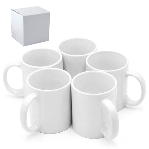 MYSUB Sublimation Mugs, Cups 11oz Sublimation Ceramic Blank Coffee Mugs,White Cups, Sulimation Blanks, Blank White Mugs-36 pack bulk bundle (36pc white mug single box)