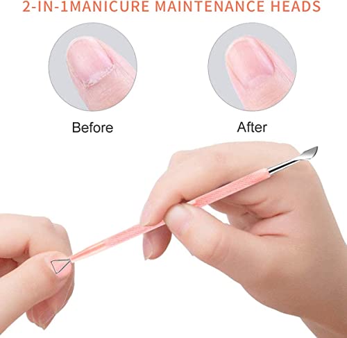HaimiLiya Stainless Steel Gel Nail Polish Remover & Cuticle Pusher