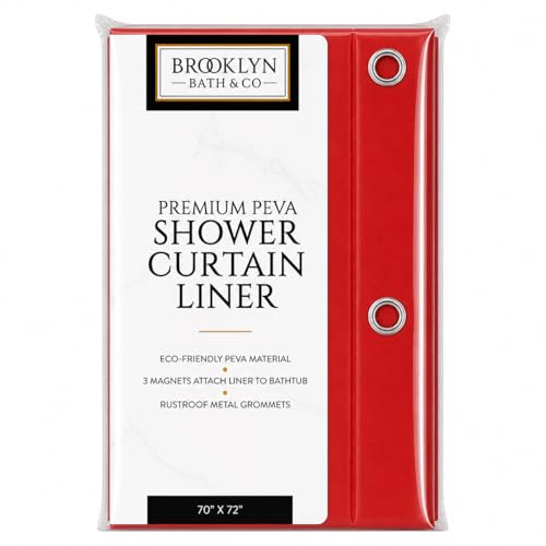 Home Expressions 70"x72" Waterproof PEVA Shower Curtain Liner with Magnets