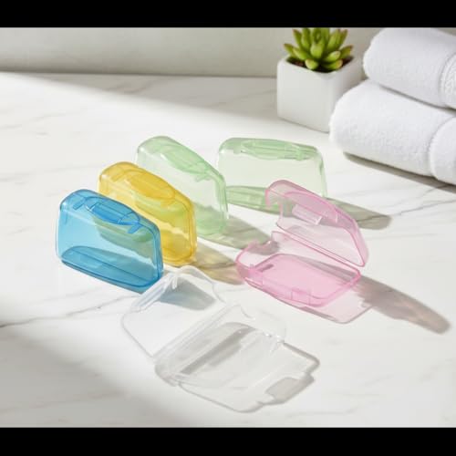 Seadiquiet 5-Pack Multicolor Travel Toothbrush Head Covers Protective Case