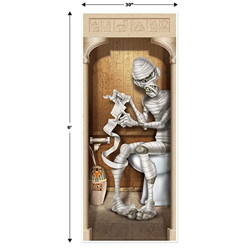 Beistle Mummy Restroom Door Covers - 2-Pack Spooky Halloween Decorations