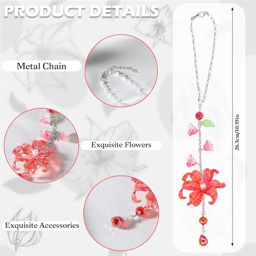 Lily Flower Car Charm - Elegant Resin Waterlily Suncatcher